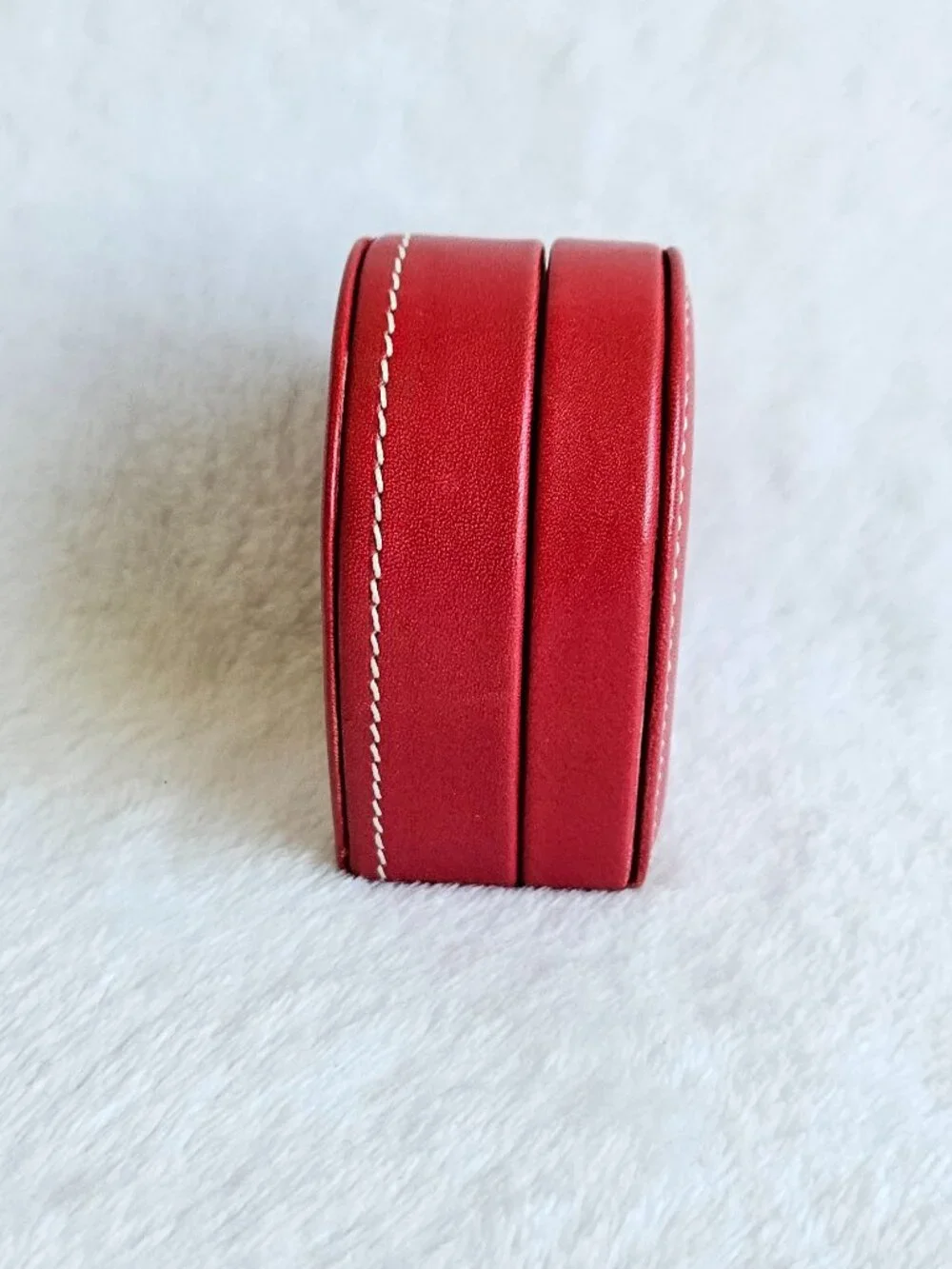 Mini Coach Y2K Red Leather Heart Jewelry Box Ring Necklace & Earring Storage